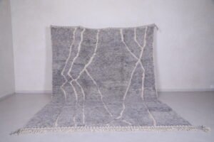 Beni ourain rug silver gray