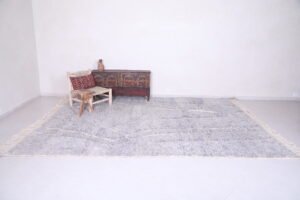 Beni ourain rug silver gray