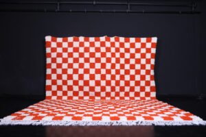 Checkered Moroccan rug