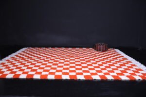 Checkered Moroccan rug