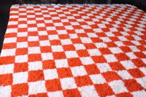 Checkered Moroccan rug