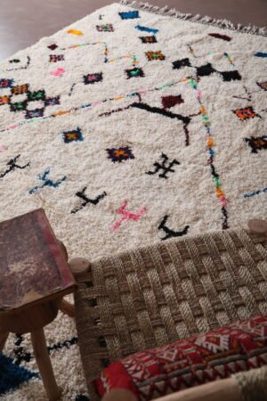 Moroccan rug hand knotted