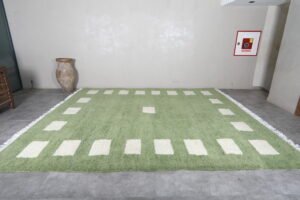 Moroccan green rug