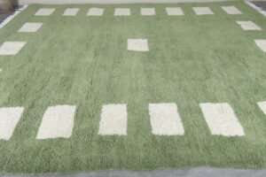 Moroccan green rug
