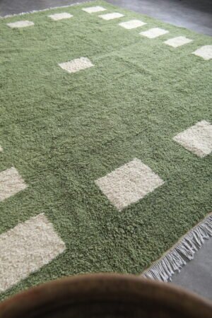 Moroccan green rug