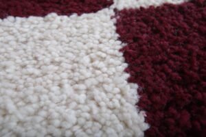 Moroccan checkered rug Rot Rotbraun red brown