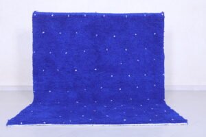 Moroccan Blue rug white dots