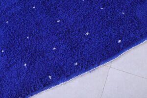Moroccan Blue rug white dots