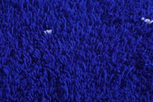 Moroccan Blue rug white dots