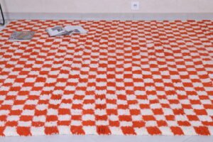 Checkered Moroccan rug