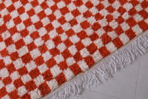 Checkered Moroccan rug