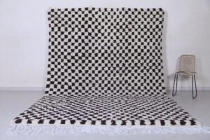 Checkered wool rug