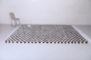 Checkered wool rug