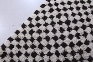 Checkered wool rug