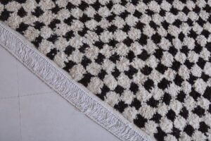 Checkered wool rug