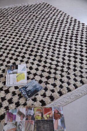 Checkered wool rug