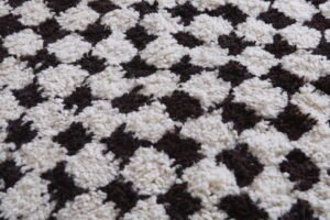 Checkered wool rug