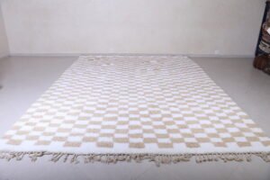 Checkered beige rug